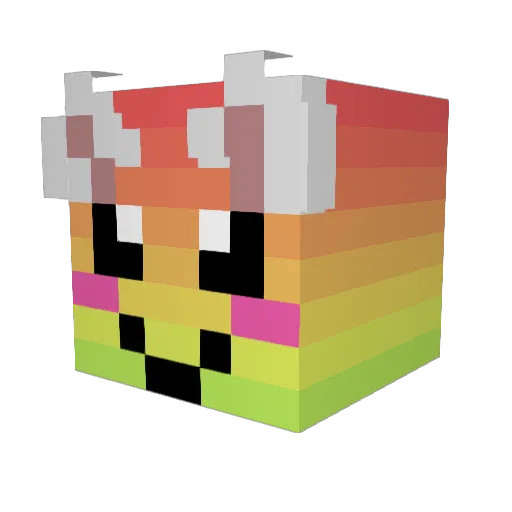 RAINTHEBOW Minecraft avatar head, 3D render