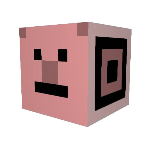 RAIN_1031 Minecraft avatar head, 3D render