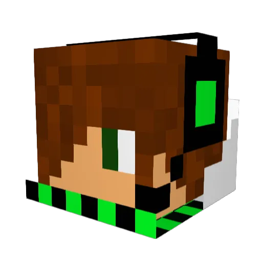 RAIN_PING Minecraft avatar head, 3D render