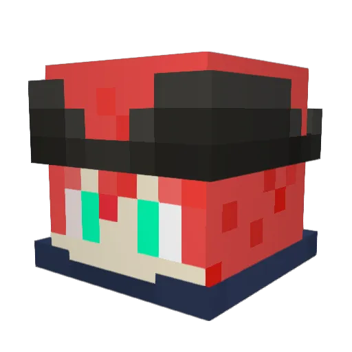 RAIN_xyh Minecraft avatar head, 3D render