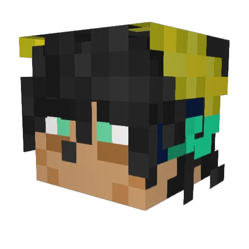 RAJAH_ALI30 Minecraft avatar head, 3D render