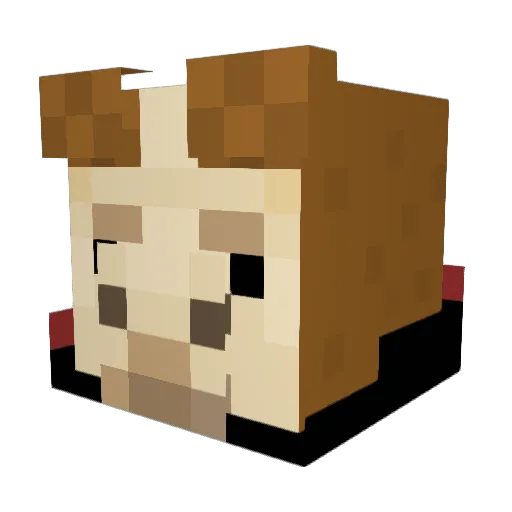 RAJAPACA Minecraft avatar head, 3D render