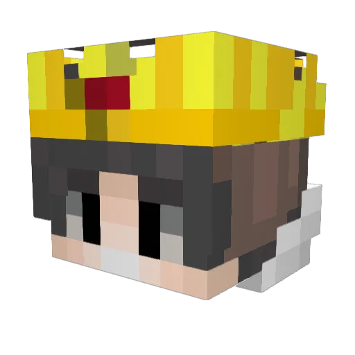 RAJAWARRIOR Minecraft avatar head, 3D render