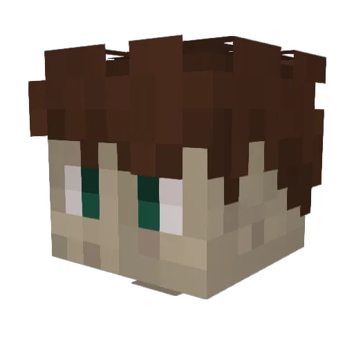RAJOLK Minecraft avatar head, 3D render