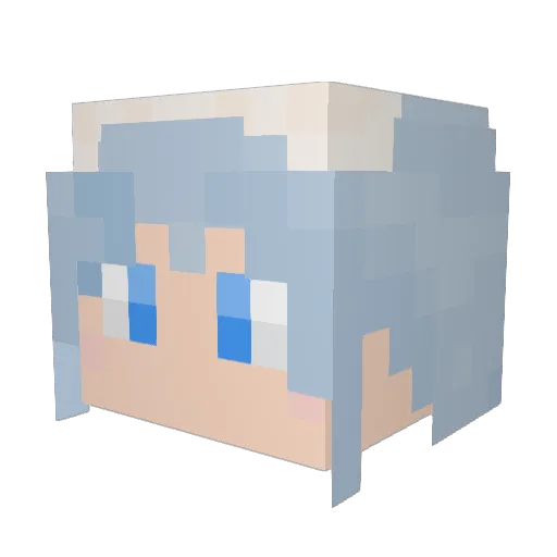 RAKI200 Minecraft avatar head, 3D render