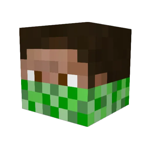RAL3RD Minecraft avatar head, 3D render