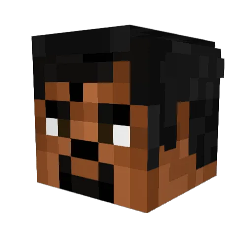 RAMKASA Minecraft avatar head, 3D render
