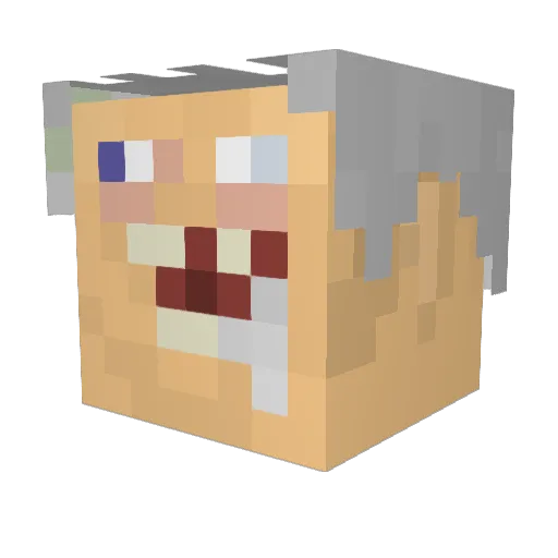 RAMPGAGE_INaCAGE Minecraft avatar head, 3D render