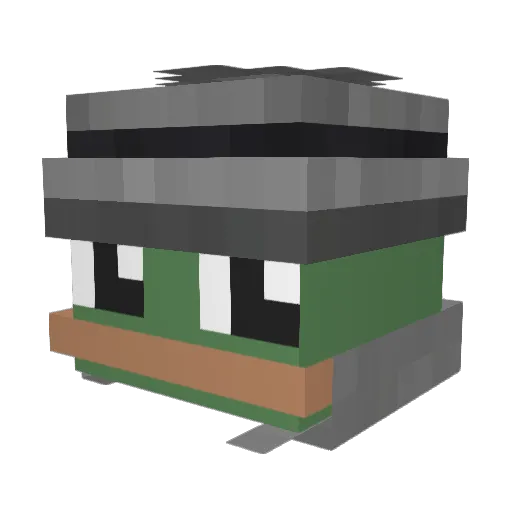 RAMZESKK Minecraft avatar head, 3D render