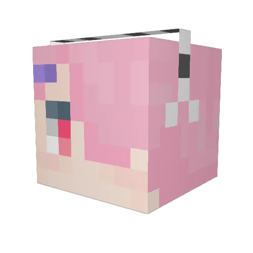RAM_0202 Minecraft avatar head, 3D render