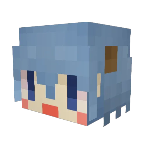 RANDSEL Minecraft avatar head, 3D render