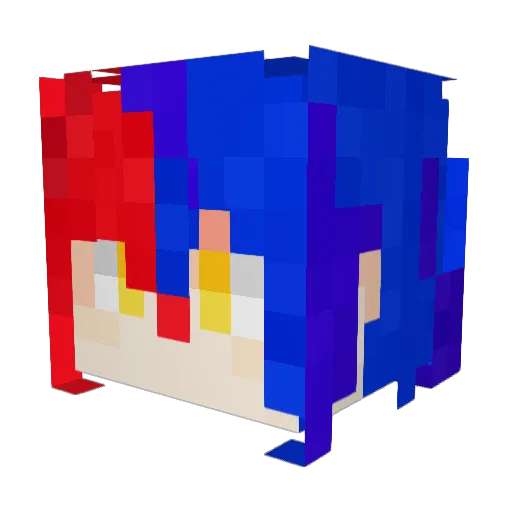 RANE_1222 Minecraft avatar head, 3D render