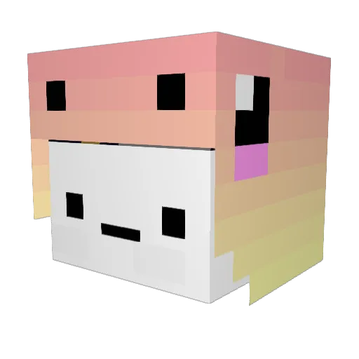 RANstar Minecraft avatar head, 3D render