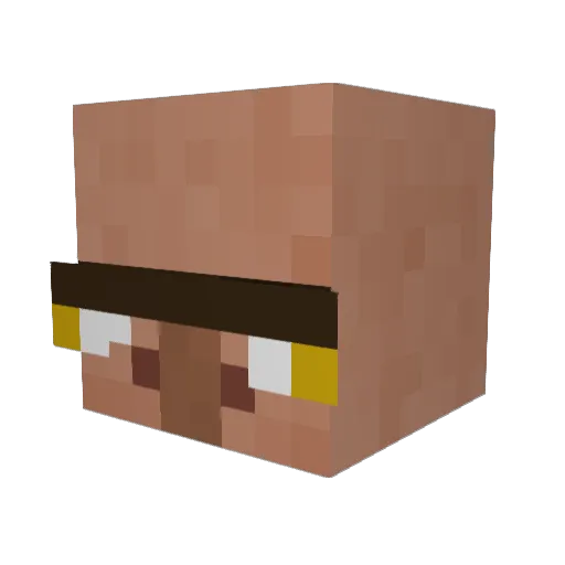 RAPHAVIRON Minecraft avatar head, 3D render