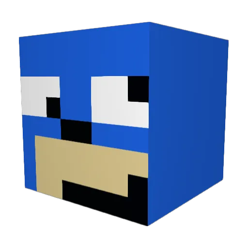 RAPID790 Minecraft avatar head, 3D render