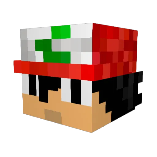 RAPPEREMERGENTE Minecraft avatar head, 3D render