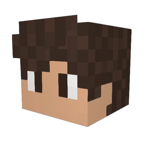 RAPTOR118F Minecraft avatar head, 3D render