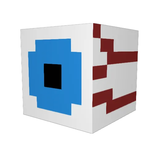 RAR122 Minecraft avatar head, 3D render