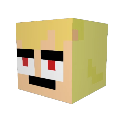 RARAberry Minecraft avatar head, 3D render