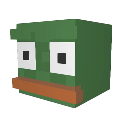 RAREDORI Minecraft avatar head, 3D render