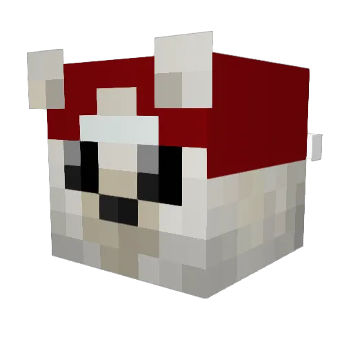 RAREFISH_NFT Minecraft avatar head, 3D render