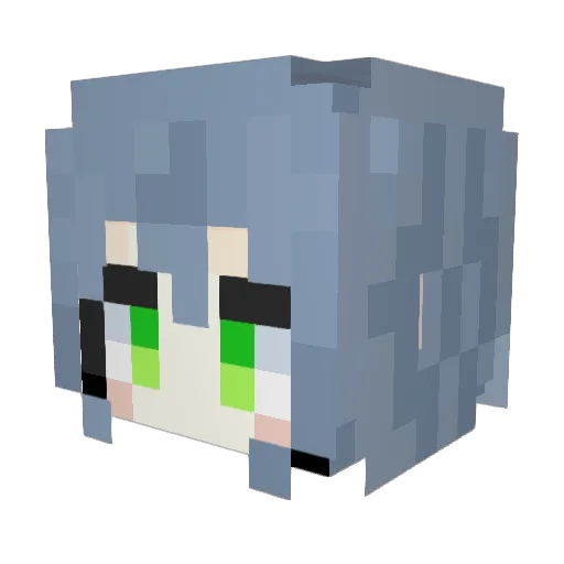 RAS_LOCK Minecraft avatar head, 3D render