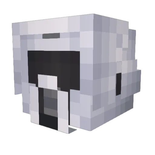 RAT1040 Minecraft avatar head, 3D render