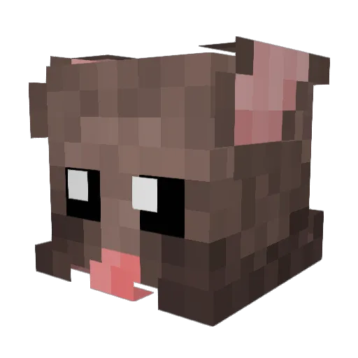 RATSTORM Minecraft avatar head, 3D render