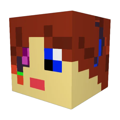 RATTAN23 Minecraft avatar head, 3D render