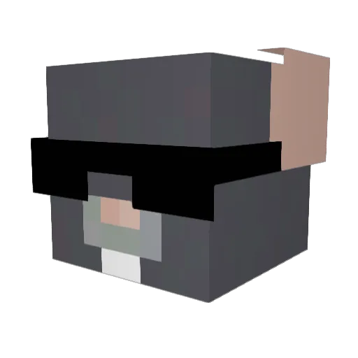 RAT_KiNG247 Minecraft avatar head, 3D render