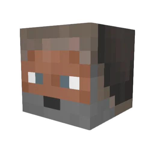 RAUTASORKKA Minecraft avatar head, 3D render