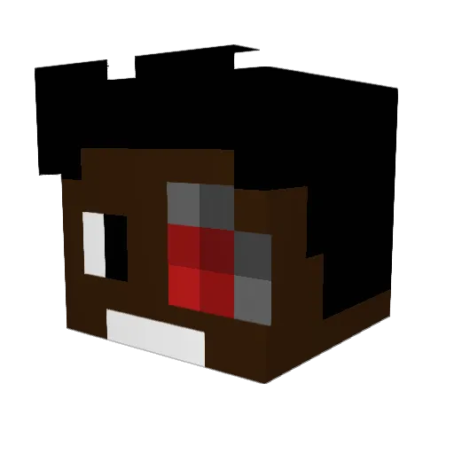 RAV21V Minecraft avatar head, 3D render