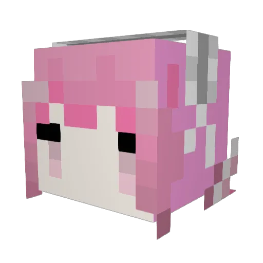 RAVE1015 Minecraft avatar head, 3D render