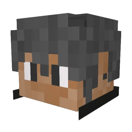 RAVENGERS01 Minecraft avatar head, 3D render