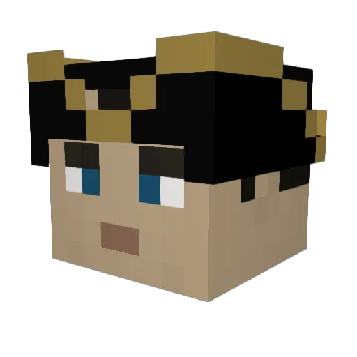 RAZORTRON8 Minecraft avatar head, 3D render