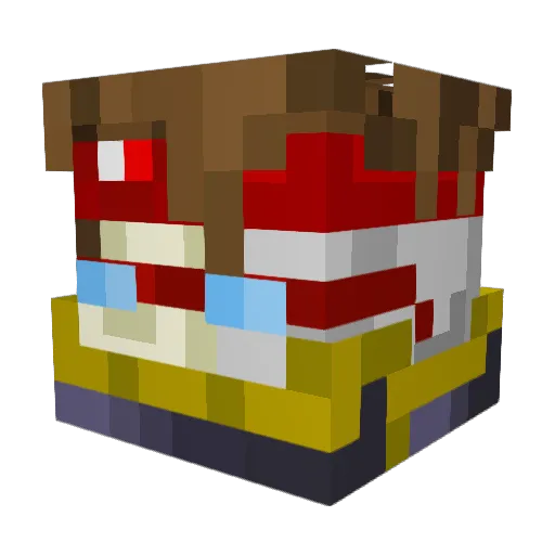 RAZUMIK Minecraft avatar head, 3D render