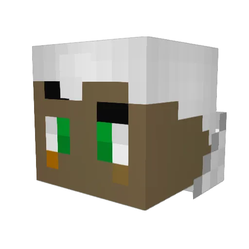 RAlNHD Minecraft avatar head, 3D render