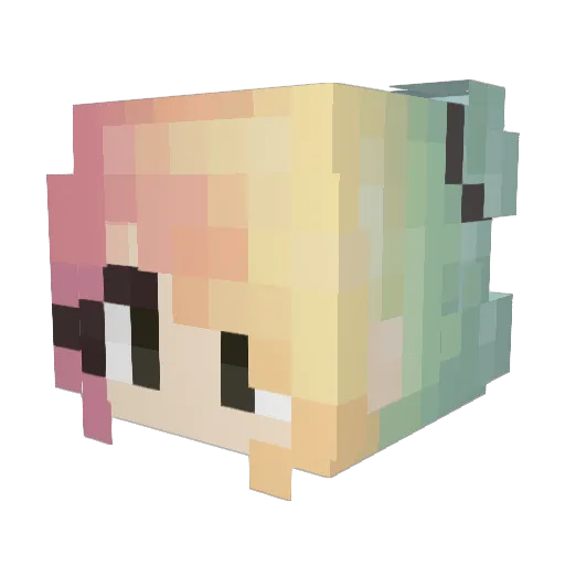 RAlt18 Minecraft avatar head, 3D render