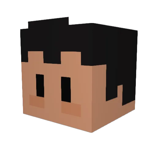 RAsDAER Minecraft avatar head, 3D render
