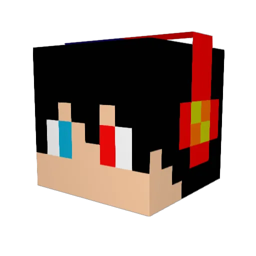 RAzZBERRY_ Minecraft avatar head, 3D render