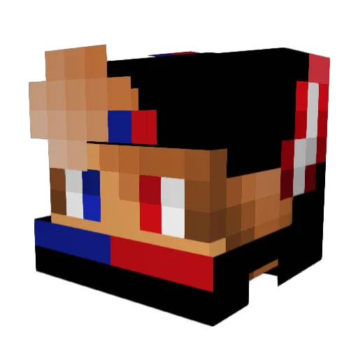 RB10 Minecraft avatar head, 3D render