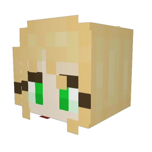 RBChaos Minecraft avatar head, 3D render