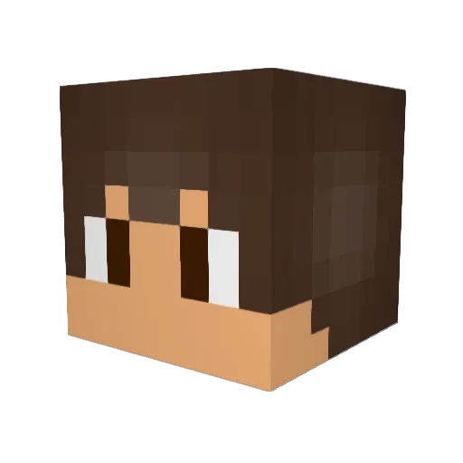 RBK07 Minecraft avatar head, 3D render