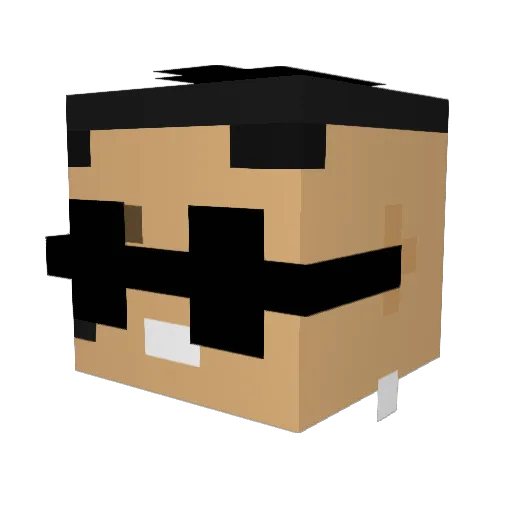 RBOeu Minecraft avatar head, 3D render