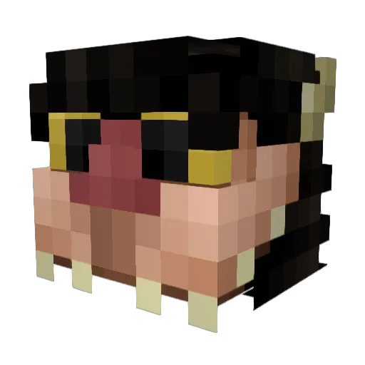 RBSPR Minecraft avatar head, 3D render