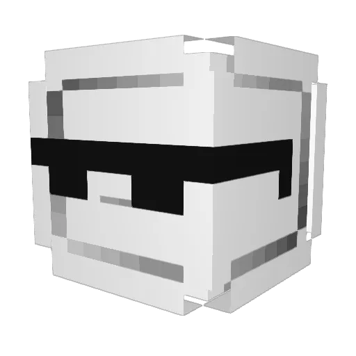 RBTHSXC Minecraft avatar head, 3D render