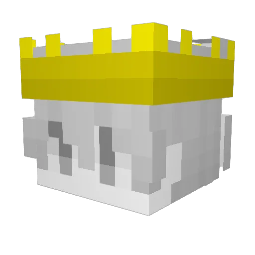RBTP56EZ Minecraft avatar head, 3D render