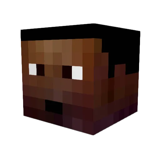 RBWB Minecraft avatar head, 3D render