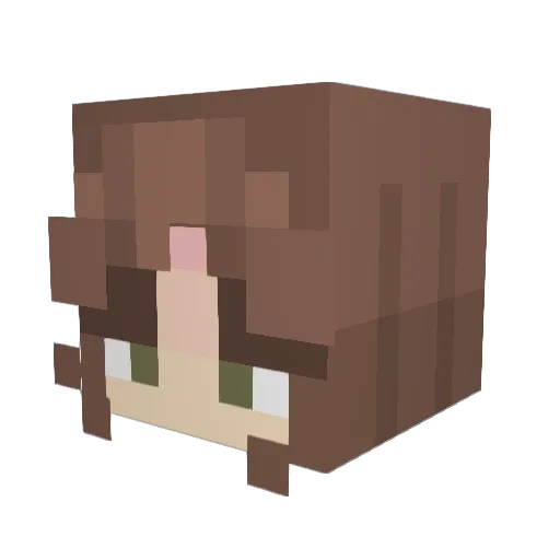 RBaboca Minecraft avatar head, 3D render