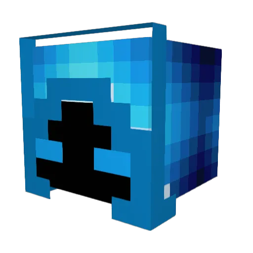 RBluDun Minecraft avatar head, 3D render